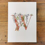 W Is For Wisteria Botanical Print, Personalised, thumbnail 3 of 9