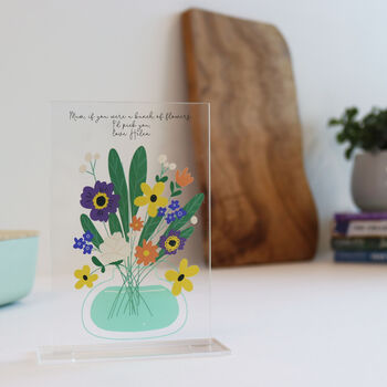 Printed Personalised Printed Acrylic Flower Card, 4 of 12
