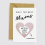 Only The Best Mums Baby Announcement Card, thumbnail 1 of 3