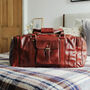 Tan Leather Travel Holdall Bag, thumbnail 1 of 6