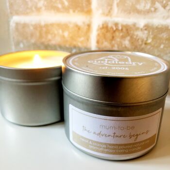 Mum To Be 'The Adventure Begins' Aromatherapy Candle, 2 of 7