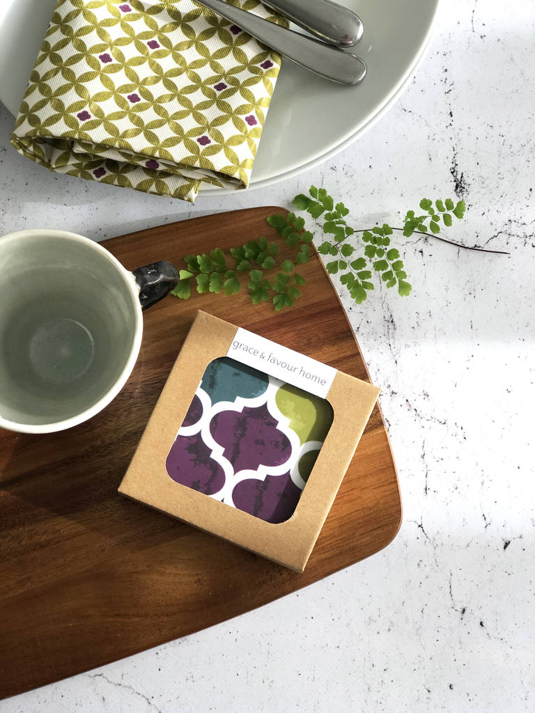 Catalina Coaster, Geometric Table Mat By Grace & Favour Home