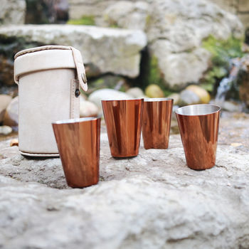 Copper Shot Glass Set In Personalised Carry Case, 4 of 10