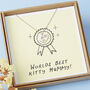 Worlds Best Kitty Mummy Heart Paw Print Necklace, thumbnail 1 of 7