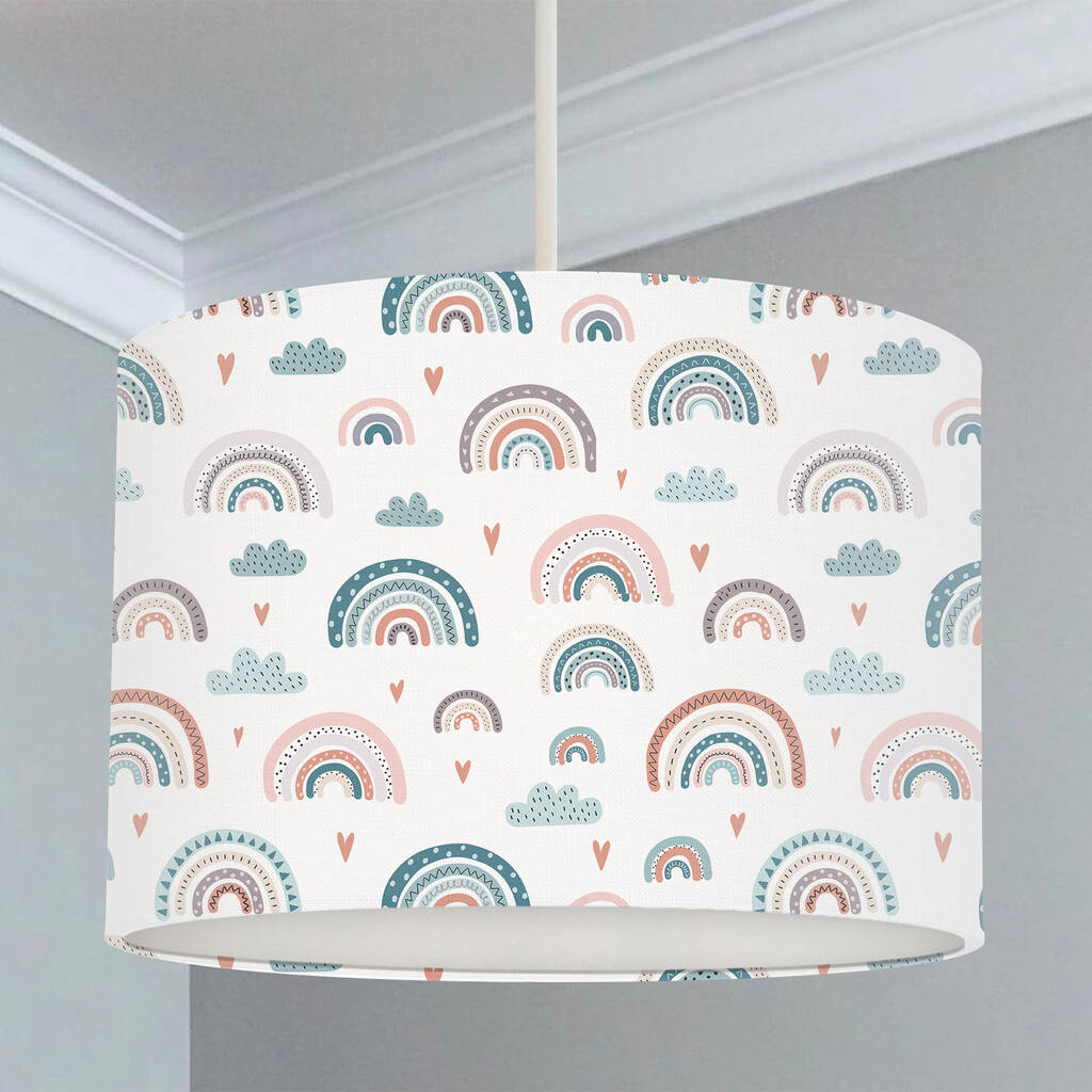Rainbow, Heart And Cloud Lampshade, 1 of 2