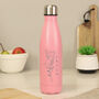 Personalised Floral Pink Metal Insulated Drinks Bottle, thumbnail 6 of 6