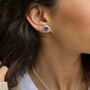 Round Amethyst 925 Sterling Silver Stud Earrings, thumbnail 1 of 3