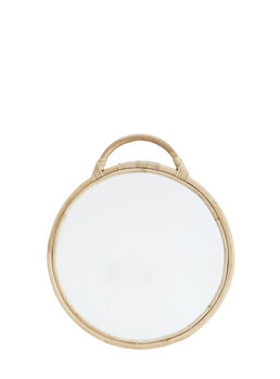Bamboo Circular Wall Mirror With Handle, 3 of 3