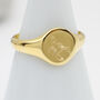 Silver Or 18ct Gold Plated Zodiac Symbol Signet Ring, thumbnail 1 of 6