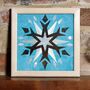 Reverse Glass Gilded Christmas Star Wall Art Decoration, thumbnail 1 of 6