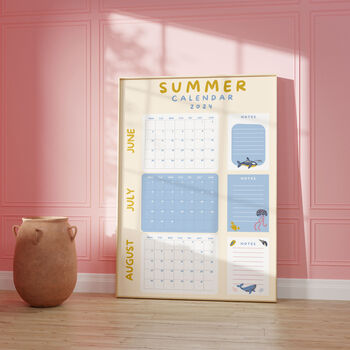Pastel Summer Holiday Calendar 2024, Summer Bucket List, 4 of 10