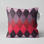 Diamond Pattern Pillow Cover With Warm Multicolour, thumbnail 1 of 6
