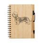 Personalised Dandie Dinmont Terrier Engraved Notebook And Pen Set, thumbnail 1 of 2