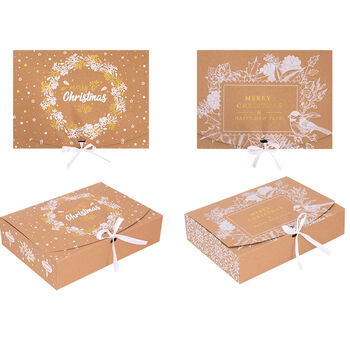 Robin Wreath Christmas Gift Box Set Of Two, 7 of 7
