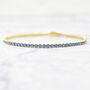Aquamarine March Birthstone Dainty Tennis Bracelet, thumbnail 1 of 3