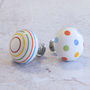 Large Colourful Ceramic Spotted Striped Cupboard Knobs, thumbnail 6 of 6