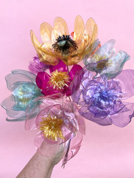 Happy Colours Bouquet Recycled Plastic Bottle Flowers, 7 of 10