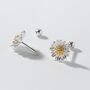 Sterling Silver Daisy Stud Earrings, thumbnail 2 of 5