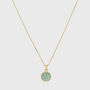 Aurora Aqua Chalcedony And Gold Plated Necklace, thumbnail 3 of 4