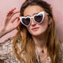 Pink Hen Party Heart Sunglasses, thumbnail 2 of 6