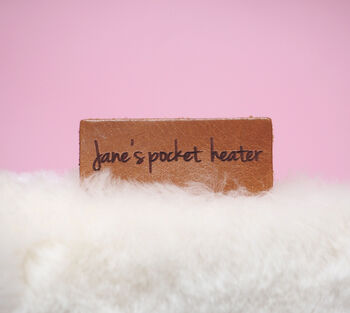 Personalised Re Usable Sheepskin Hand Warmer, 2 of 10