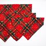 Christmas Tartan Dog Bandana, thumbnail 2 of 5