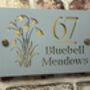 Personalised Bluebell Design House Acrylic Number Sign, thumbnail 1 of 5