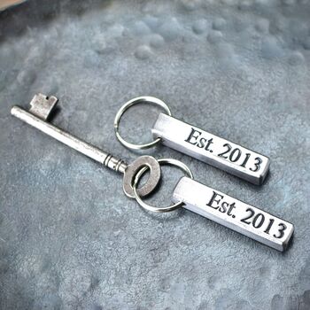 Steel 11th Anniversary Key Ring Gift, 5 of 10