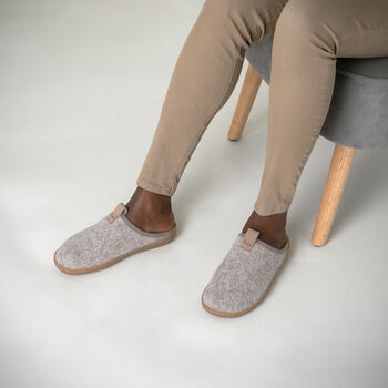 Snugtoes Wool Felt Slippers Mule Style For Women, 2 of 6