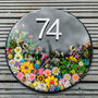 Personalised Slate House Number, Floral House Sign, thumbnail 1 of 12