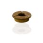 Handmade Beige Travertine And Brass Ashtray, thumbnail 2 of 6