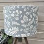 Bellever Mineral Blue Botanical Drum Lampshades, thumbnail 3 of 9