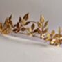 The Margot Crown Leaf Vine Mother Of Pearl Carved Shell Art Nouveau Headpiece, thumbnail 9 of 12
