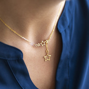 Gold Plated Shooting Star Charm Necklace, 5 of 7