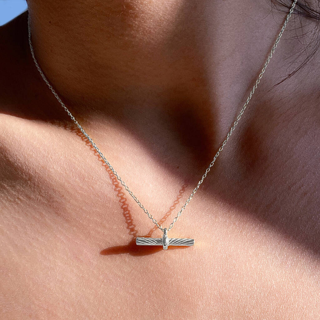 T Bar Pendant Necklace, 1 of 8