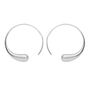 Sterling Silver Designer Large Luna Moon Hoop Earrings, thumbnail 1 of 4