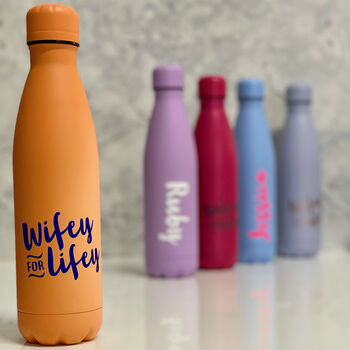 Wifey For Lifey Colour Block Water Bottle, 5 of 10