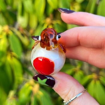 Hand Blown Glass Tiny Robin, 3 of 5