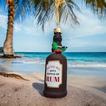 Glass Bottle Of Rum Bauble, 3 of 5
