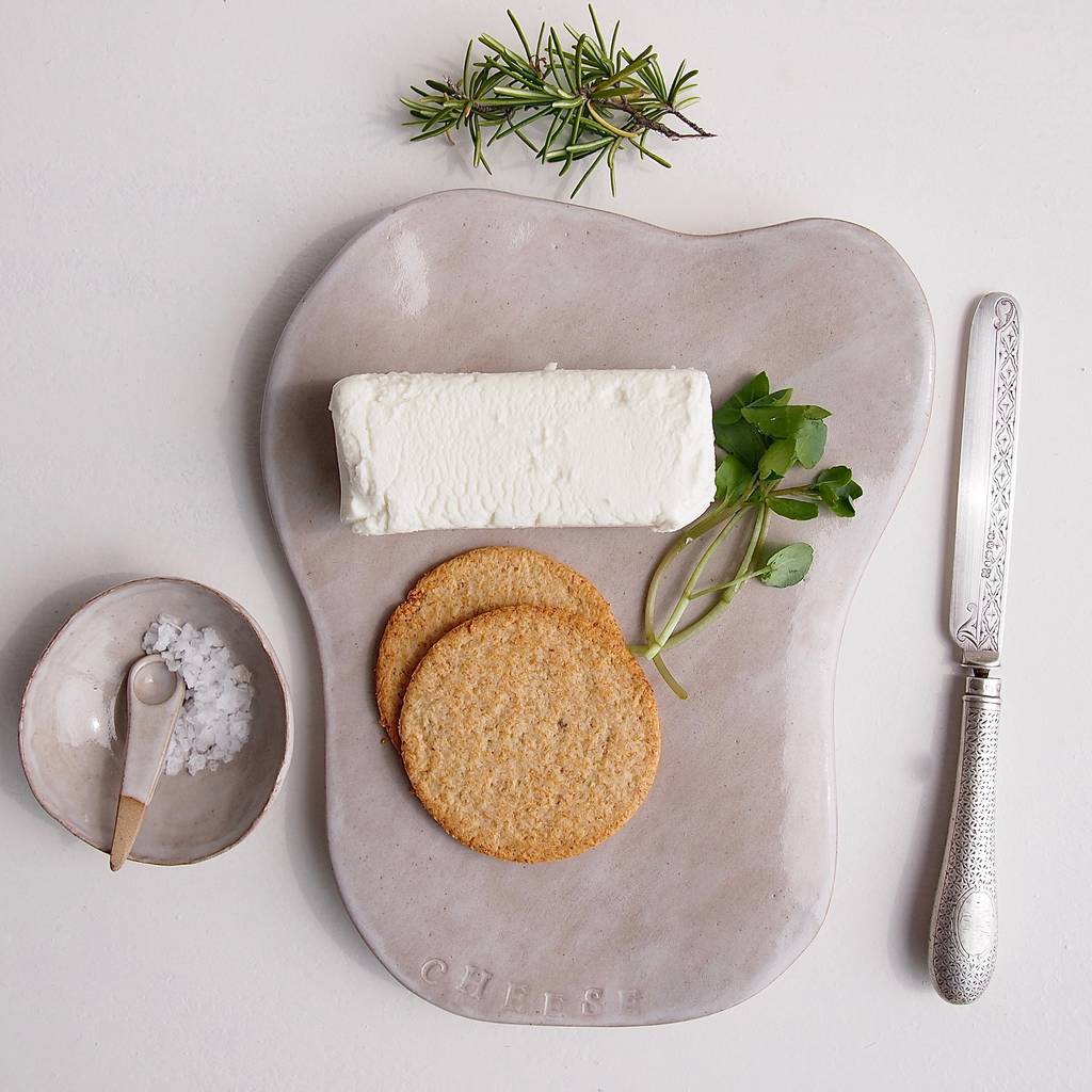 Handmade Personalised Ceramic Cheese Board Platter By