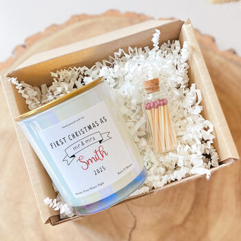 First Christmas As Mr And Mrs Candle Gift For Newlywed, 9 of 10