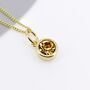 Personalised Gold Plated Sterling Silver November Citrine Birthstone Necklace, thumbnail 3 of 10