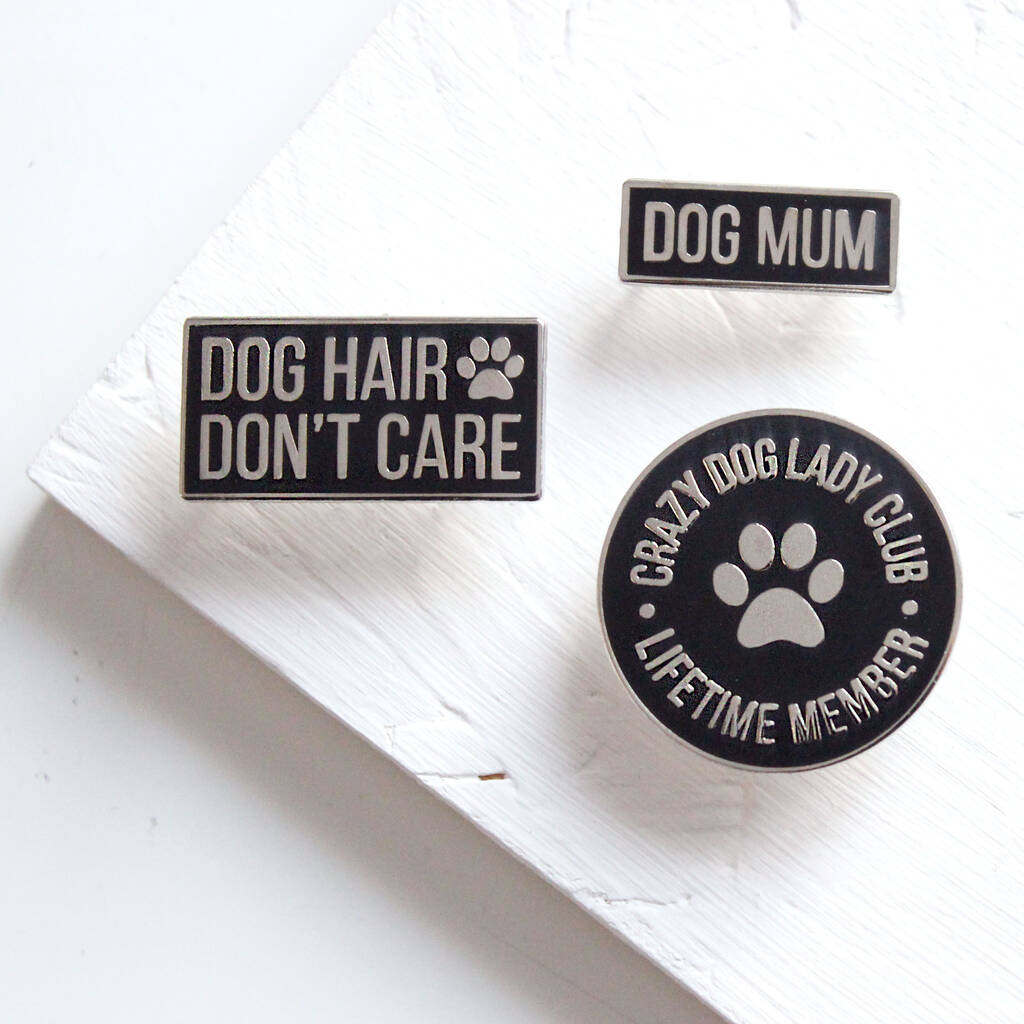 Dog Enamel Pin Badge Set By Purple Tree Designs | notonthehighstreet.com