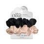 Silver Cloud Mixed Satin Scrunchies Double Pack, thumbnail 1 of 5