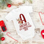 Baby's 1st Christmas Reindeer Alphabet Babygrow, thumbnail 1 of 2