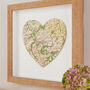 Personalised Map Location Heart Wedding Print Gift, thumbnail 7 of 12
