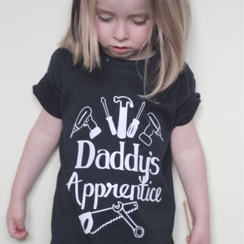 Diy Kids Funny Father's Tshirt, Daddy's Apprentice, 2 of 6