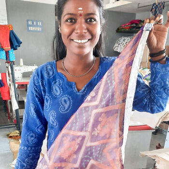 Large Zero Waste Upcycled Sari Gift Wrap, 2 of 12