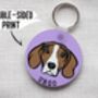 English Foxhound Keyring, thumbnail 3 of 6