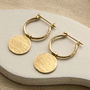 Gold Plated Sterling Silver Omega Drop Earrings, thumbnail 1 of 3